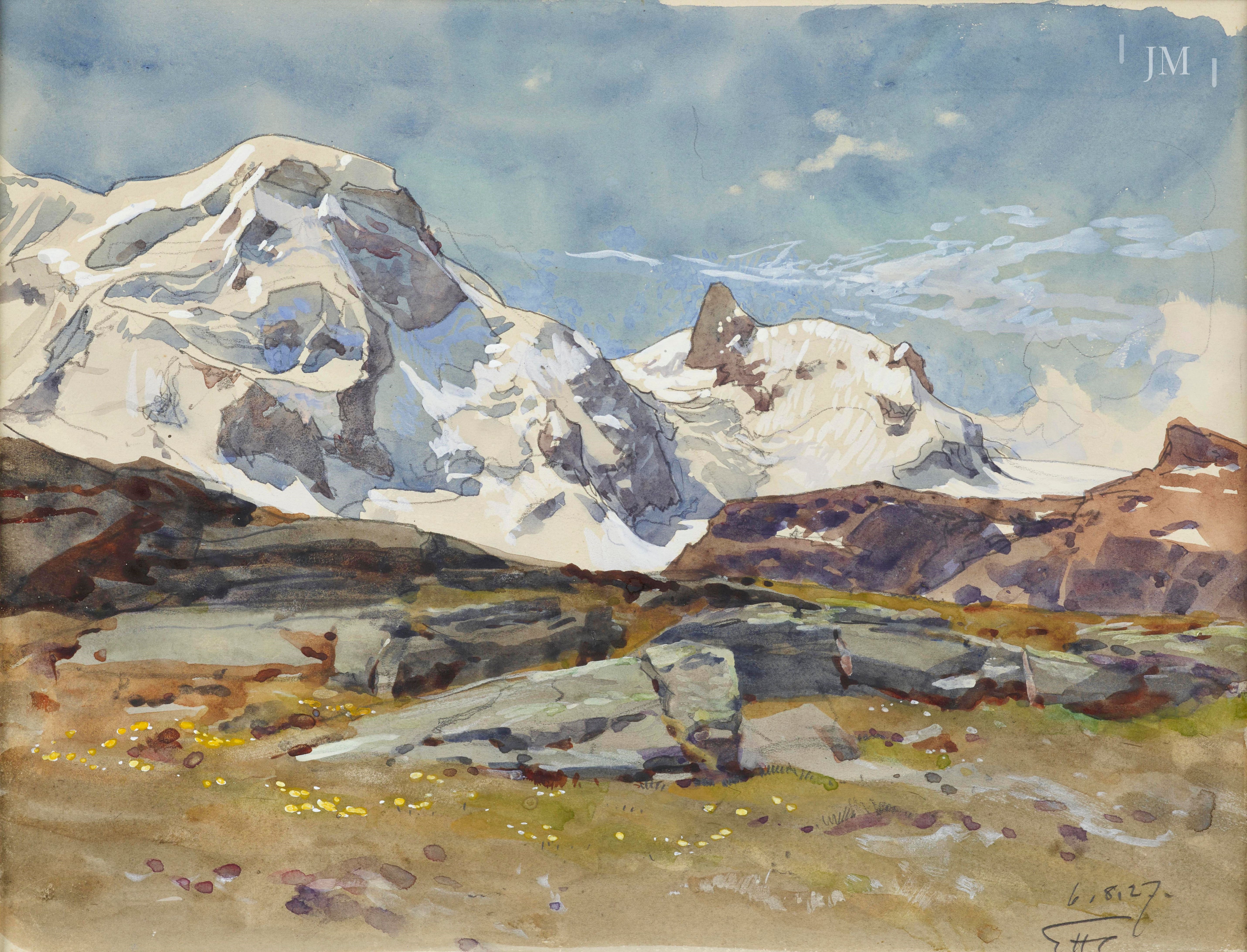 The Breithorn and Klein Matterhorn, Zermatt, Switzerland